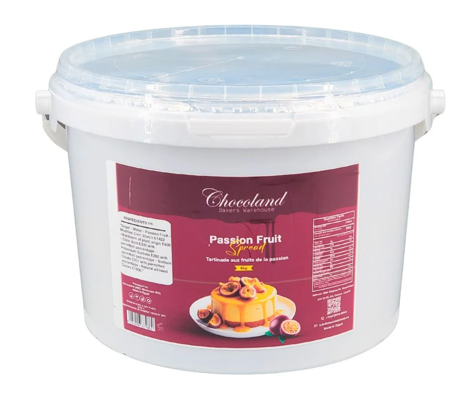 Chocoland Passion Fruit Spread 30% — Case (2 x 4 KG)