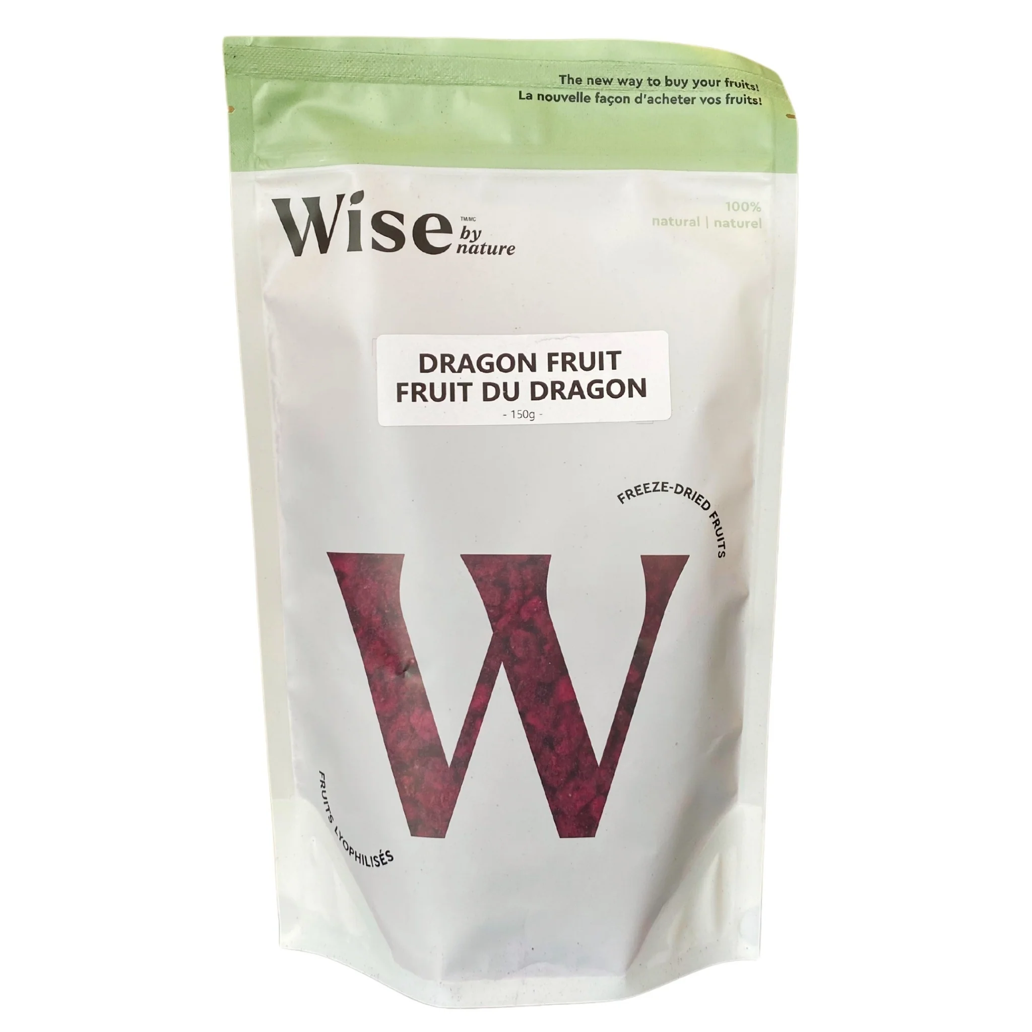Wise By Nature - Dragon Fruit - Diced — Case (12 x 150 G)