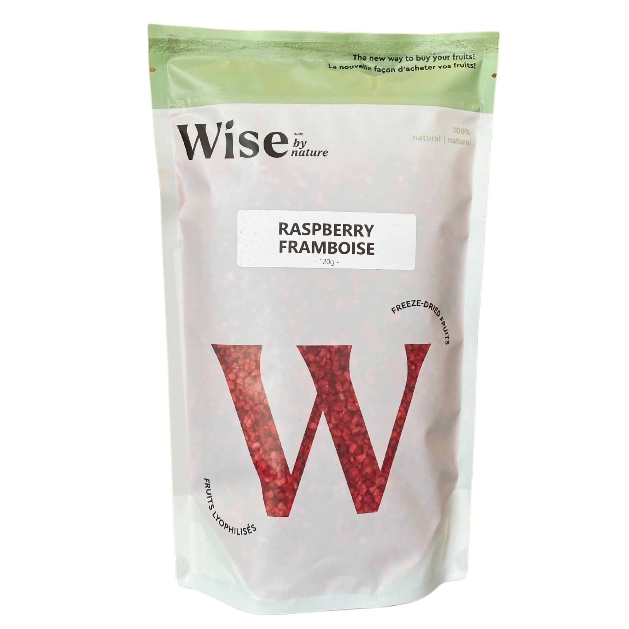 Wise By Nature - Raspberry - Diced — Case (12 x 120 G)