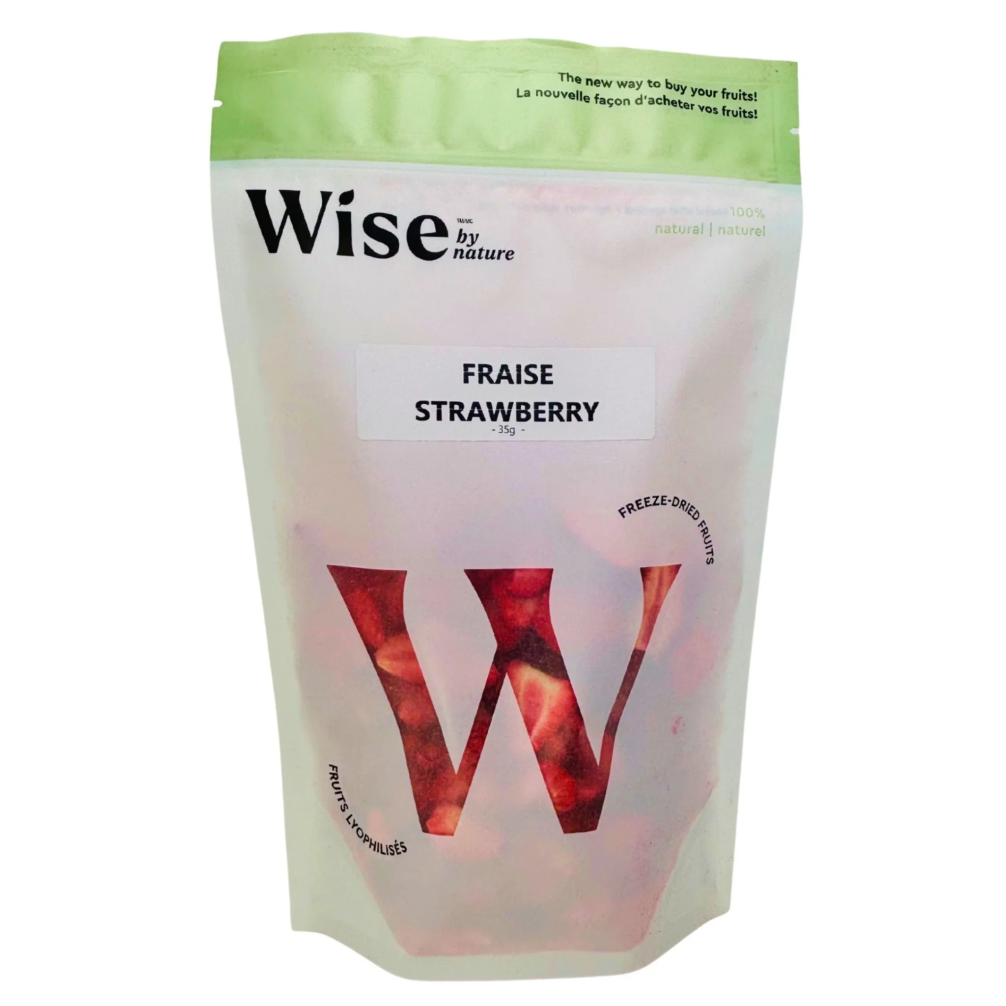 Wise By Nature Strawberry Slices — Case (12 x 35 G)