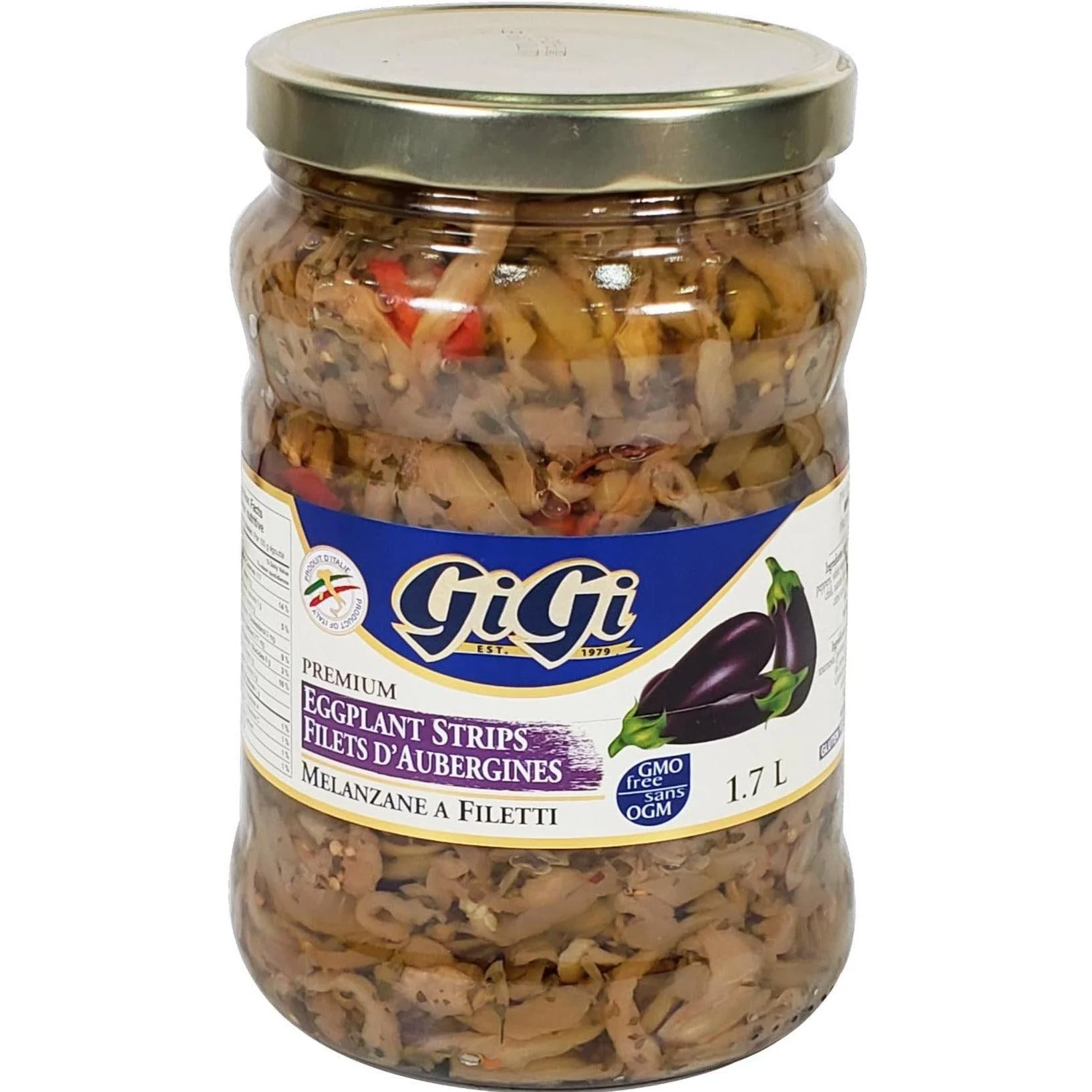 GiGi - Eggplant Strips — Case (6 x 1.7 L)