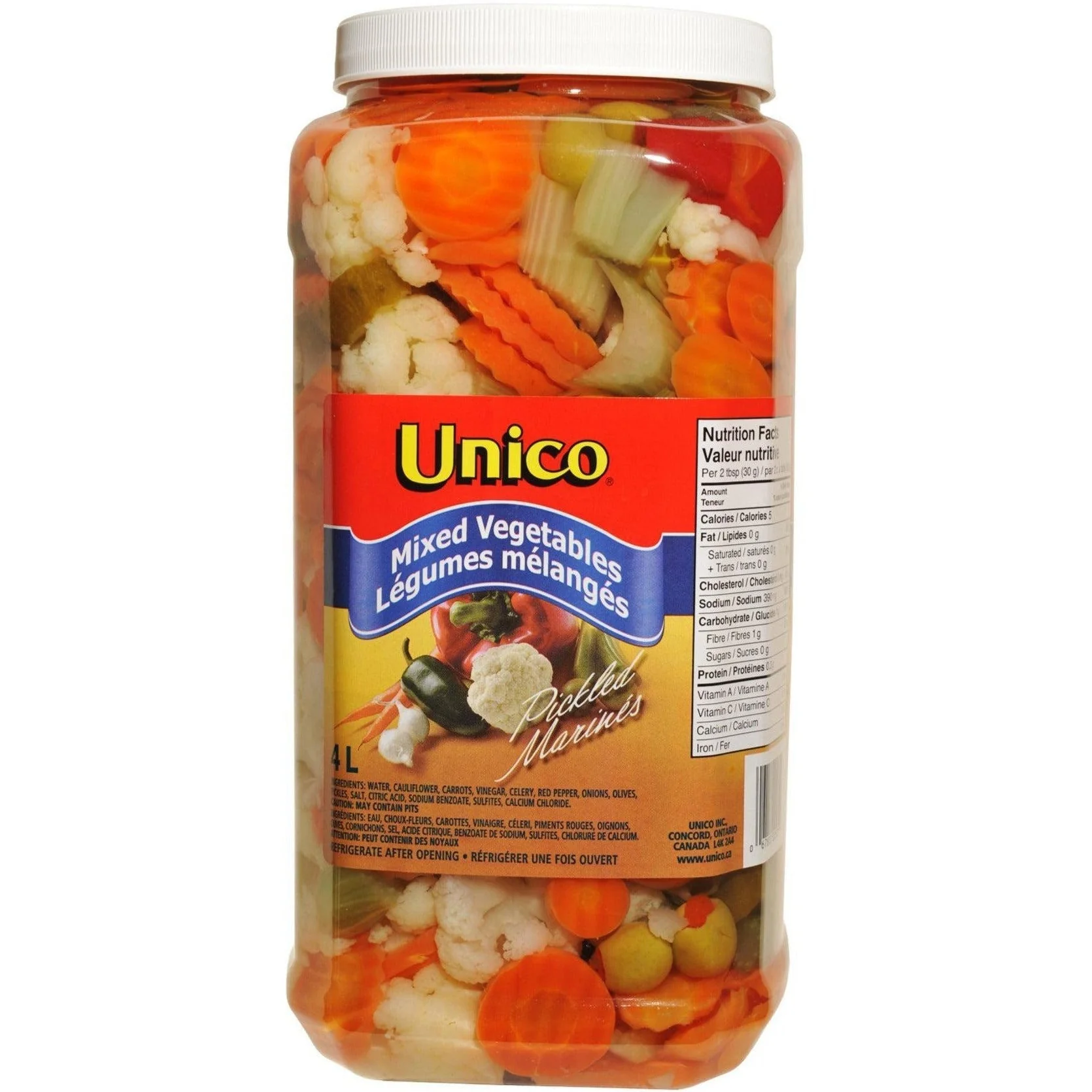 Unico - Mixed Vegetables/Giardiniera — Each (4 L)