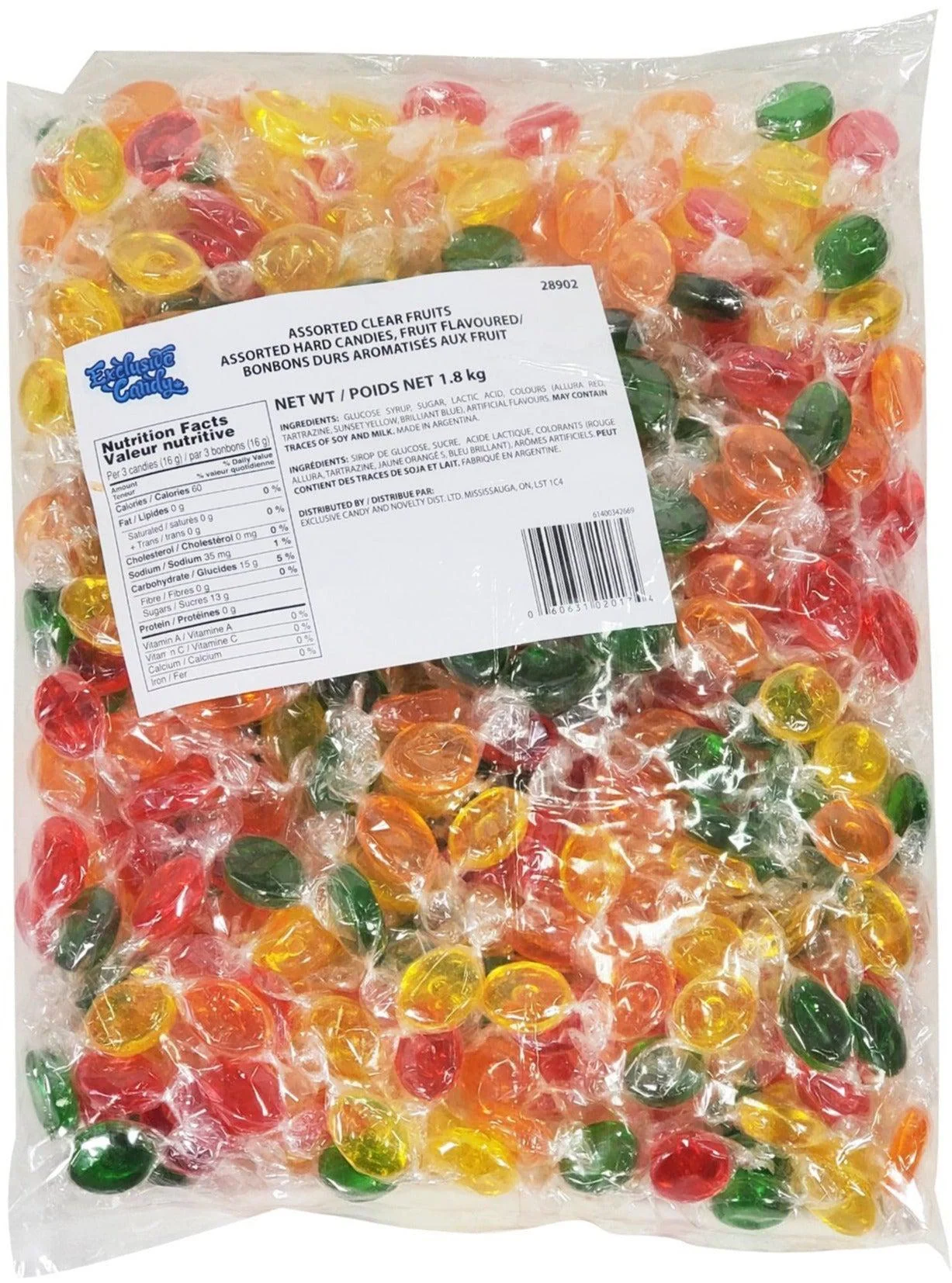 David Roberts - Exclusive Assorted - Clear Fruit Candy — Each (1.8 KG)
