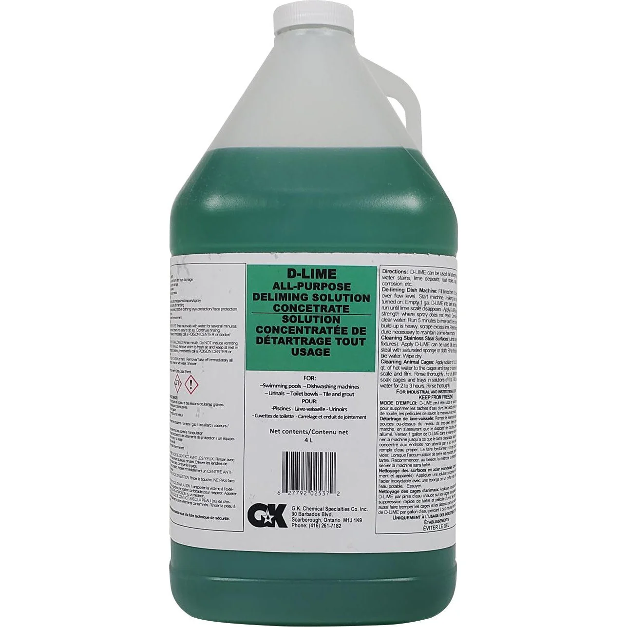 D-Lime - All Purpose Deliming Solution Concentrate — Case (4 x 4 L)