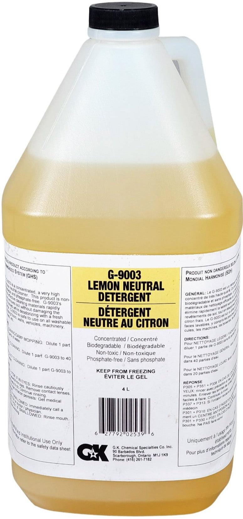 GK - Lemon Neutral Detergent - G-9003 — Each (4 L)