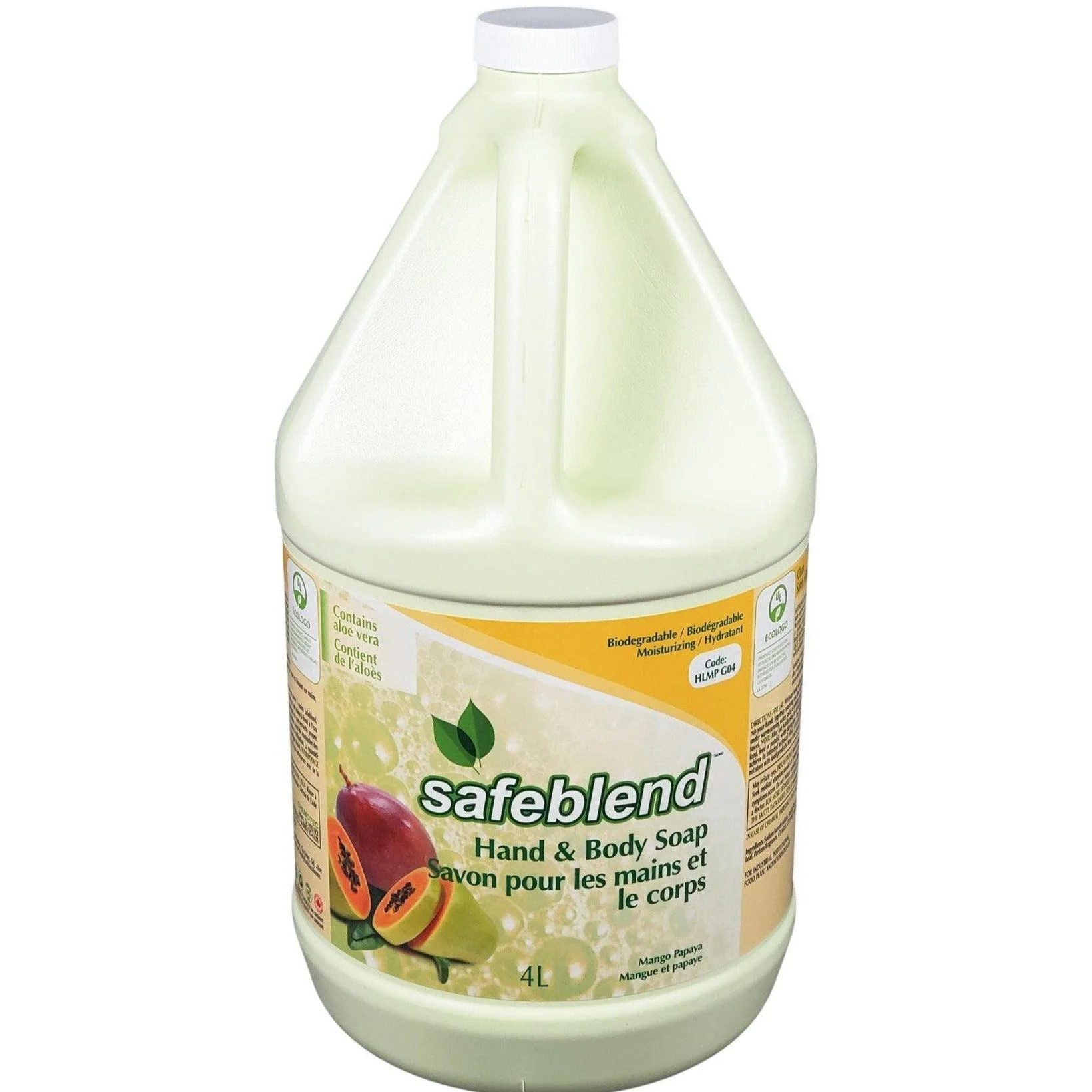 Safeblend - Hand And Body Soap - Mango Papaya — Case (4 x 4 L)