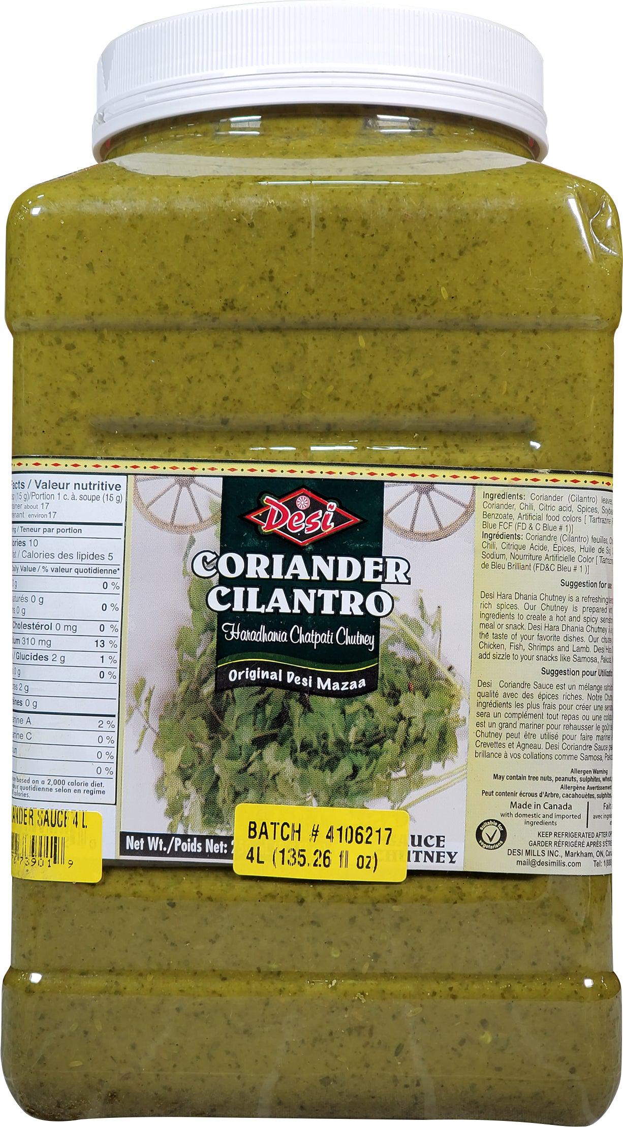 Desi - Coriander Chutney — Case (4 x 4 L)