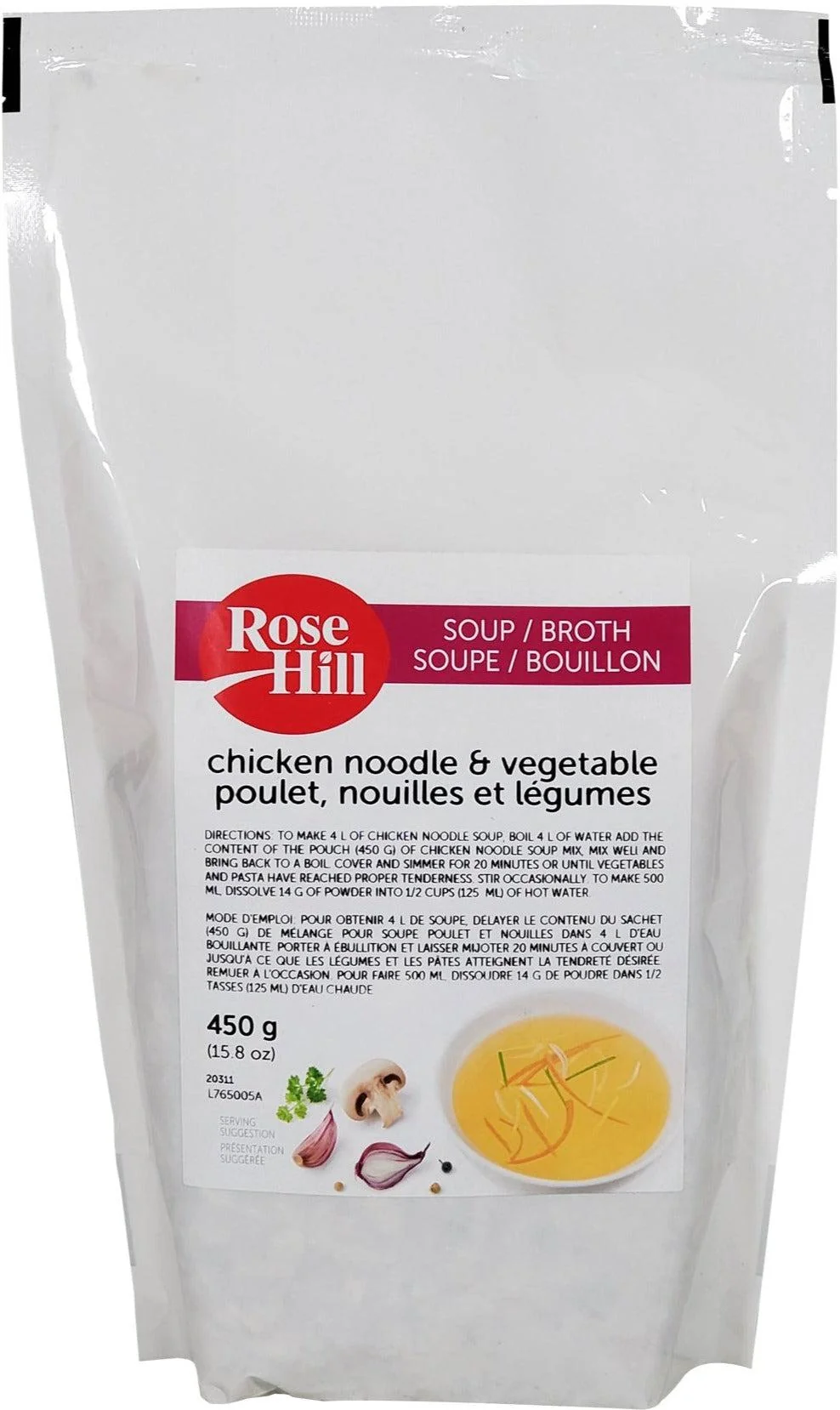 Rose Hill - Soup Broth - Chicken Noodle & Vegetable — Each (450 G)