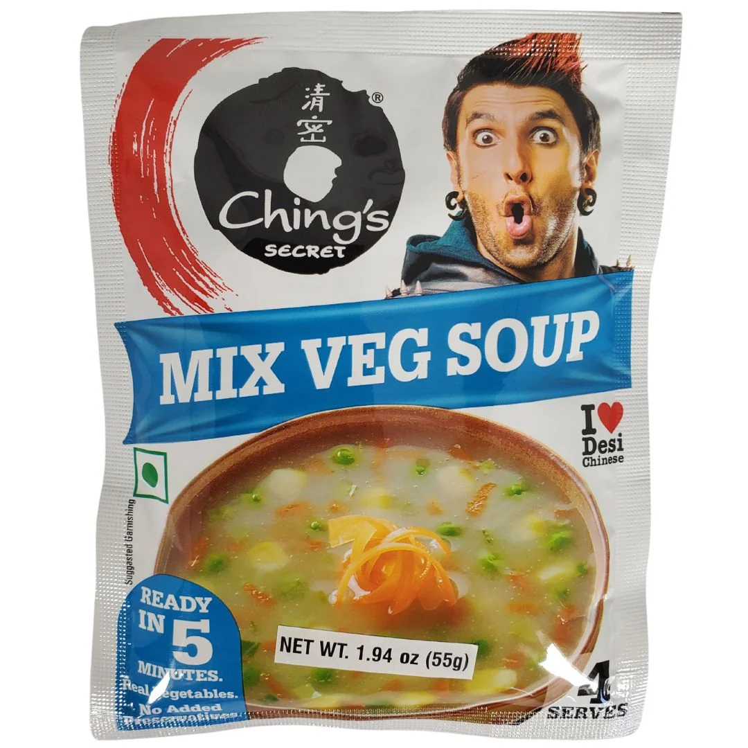 Ching's - Mix veg Soup — Case (48 x 55 G)