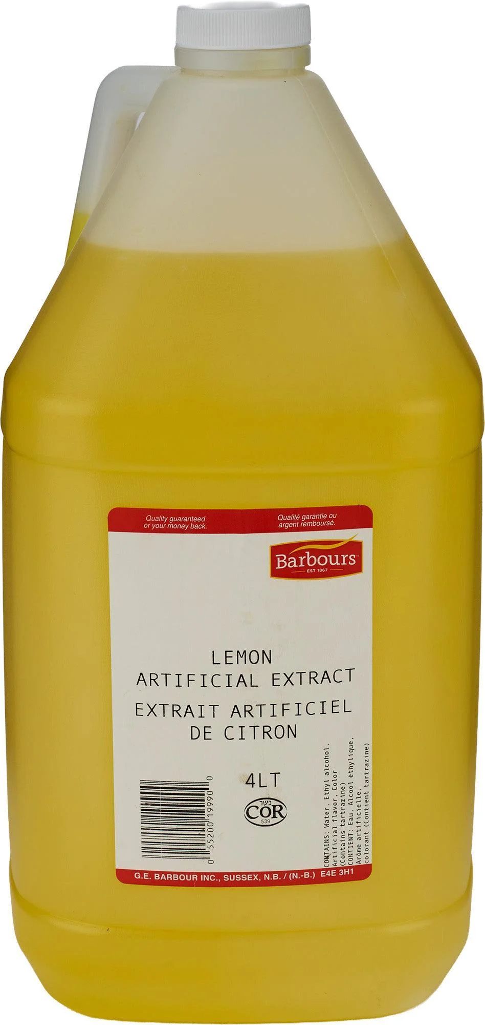 Barbours - Lemon Extract - 4 L — Each (4 L)