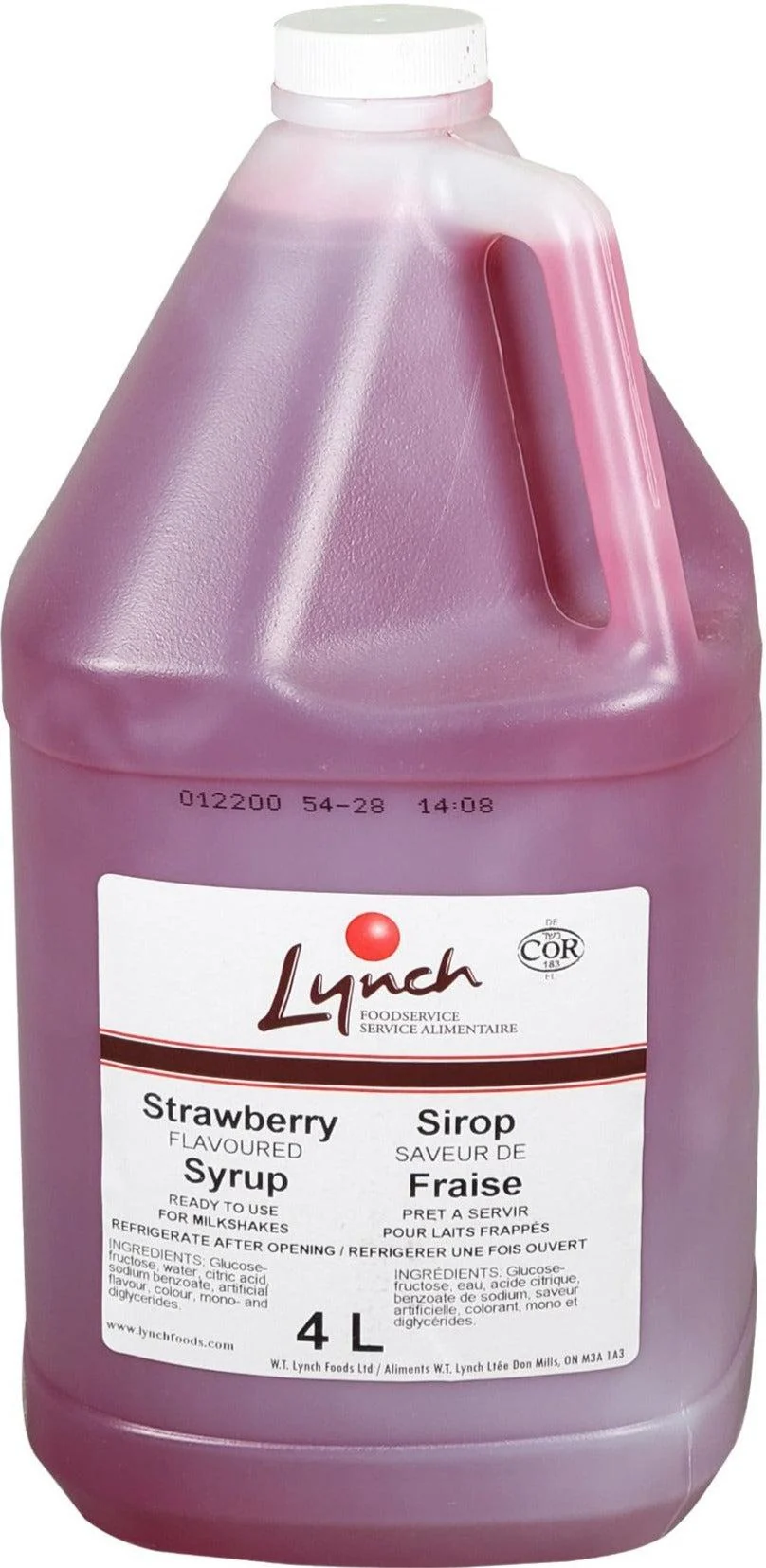 Lynch - Strawberry Flavoured - Syrup — Case (2 x 4 L)