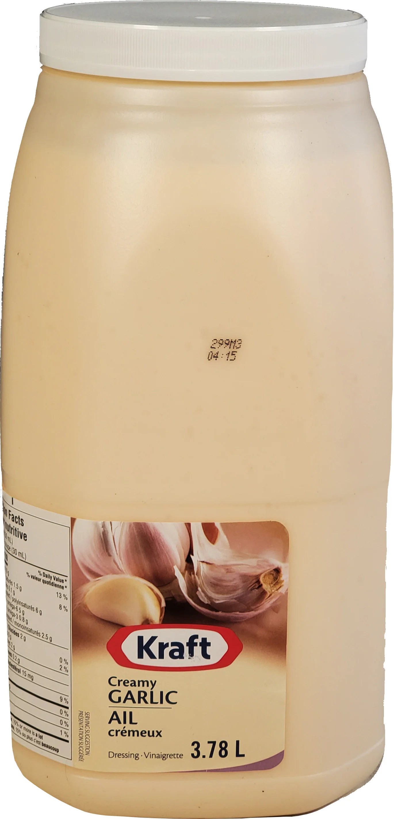 Kraft - Heinz Creamy Garlic Dressing — Each (3.7 L)
