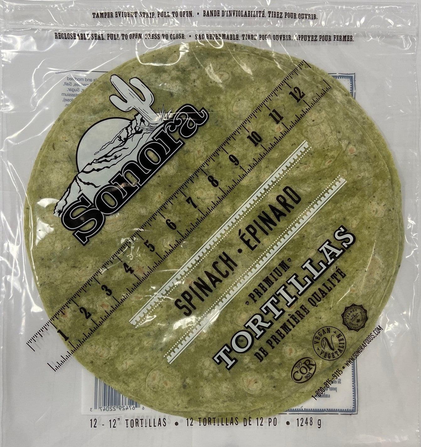 Sonora - Tortilla - Spinach - 12in - 221047 — Case (8 x 12 CT)