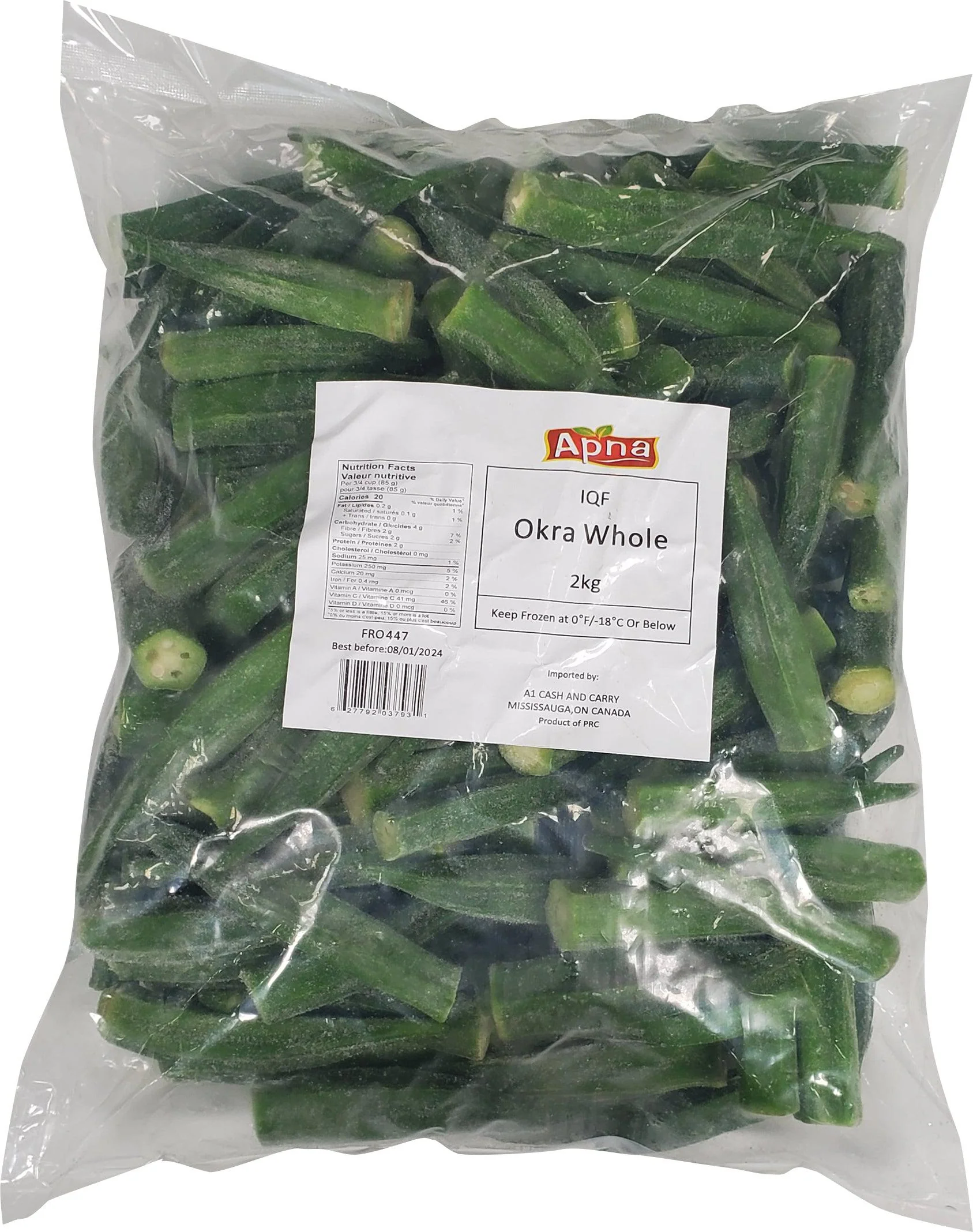 Apna - IQF Okra Whole — Each (2 KG)
