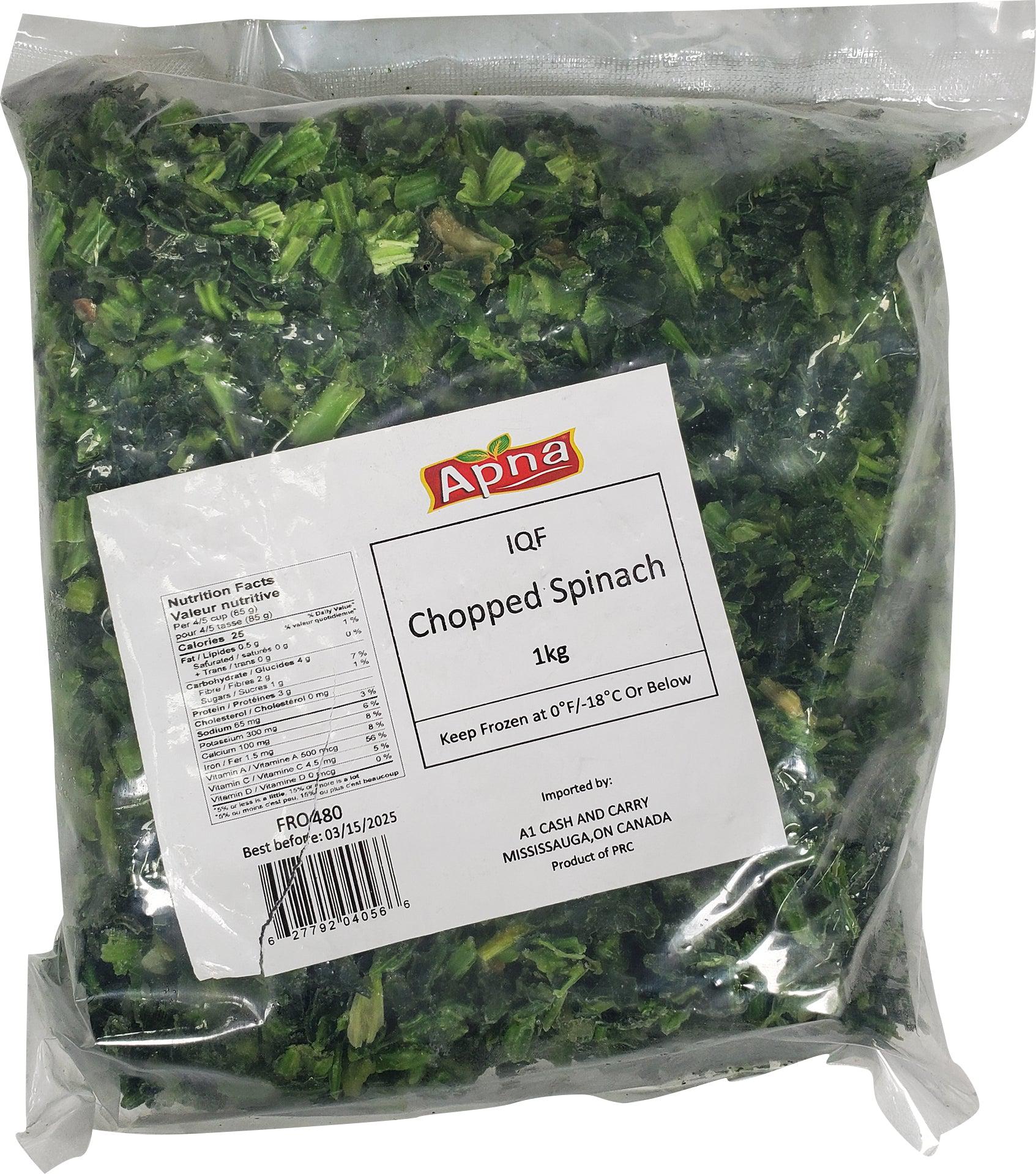 Apna - Chopped Spinach — Case (12 x 1 KG)