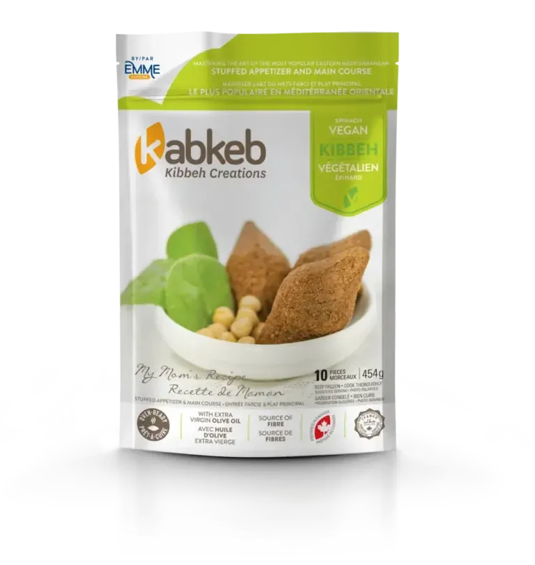 Kabkeb - Kibbeh - Spinach Vegan — Case (6 x 454 G)
