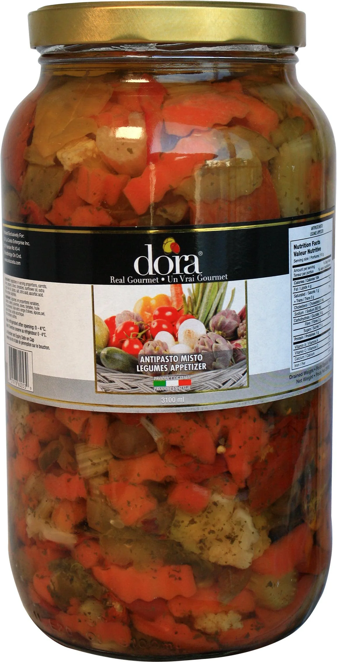 Dora - Vegetable Antipasto - in Oil — Each (3100 ML)
