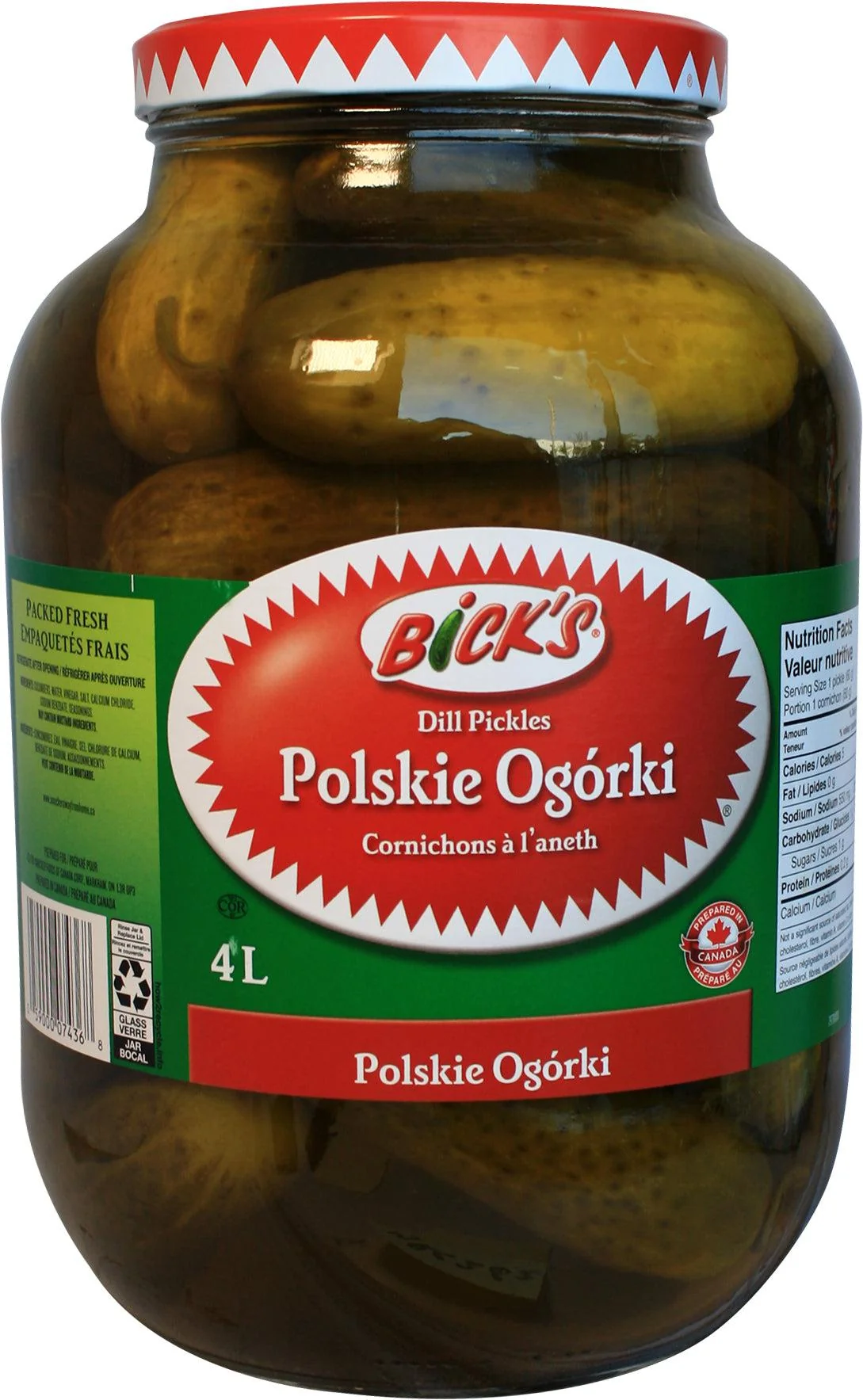 Bick's - Polski Ogorki Dill Pickles — Case (2 x 4 L)