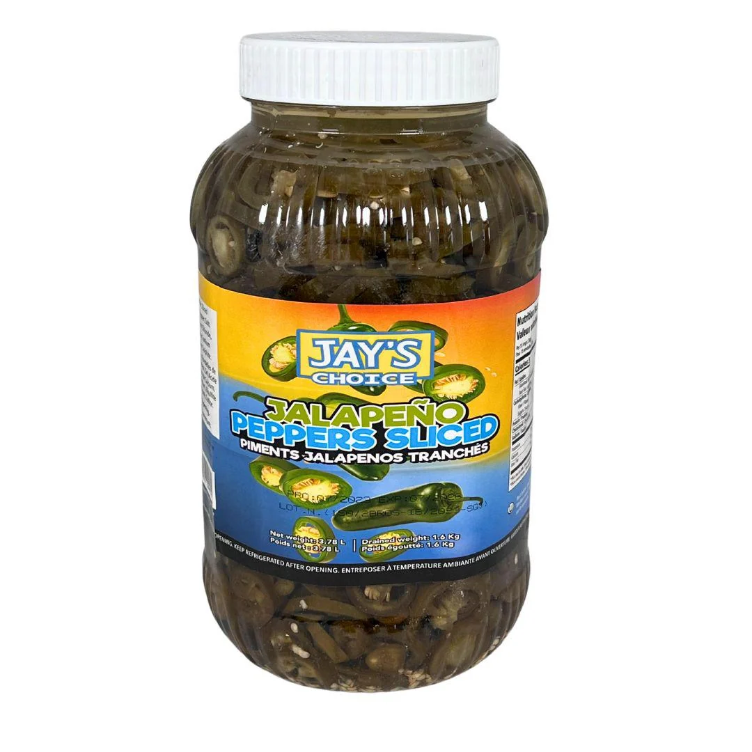Jay's Choice - Jalapeno Pepper Slices — Case (4 x 3.78 L)