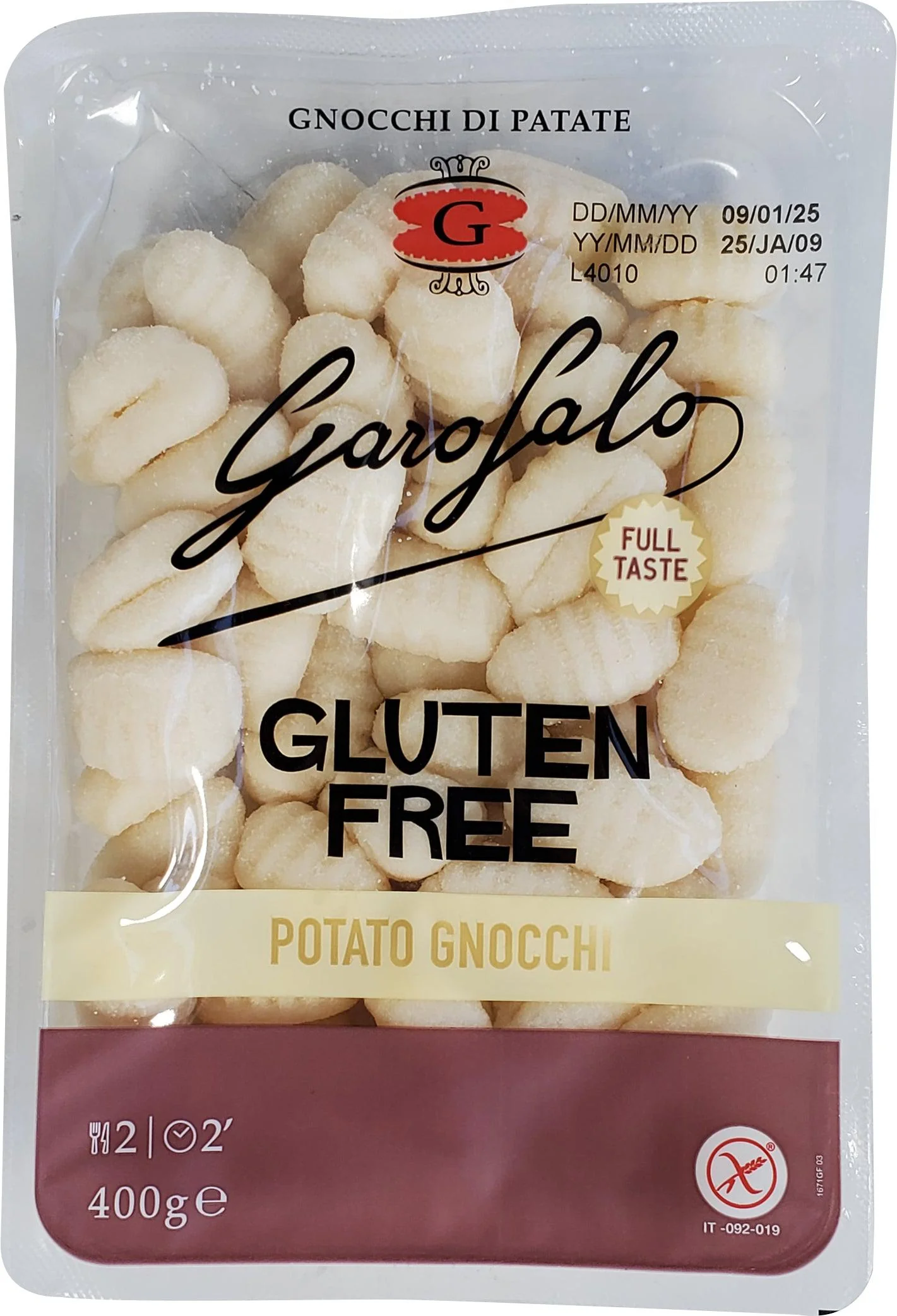 Garofalo - Potato Gnocchi - Gluten Free — Case (6 x 400 G)