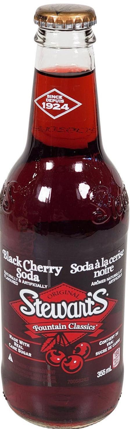 Stewarts - Black Cherry Soda - Bottles — Case (4 x 355 ML)
