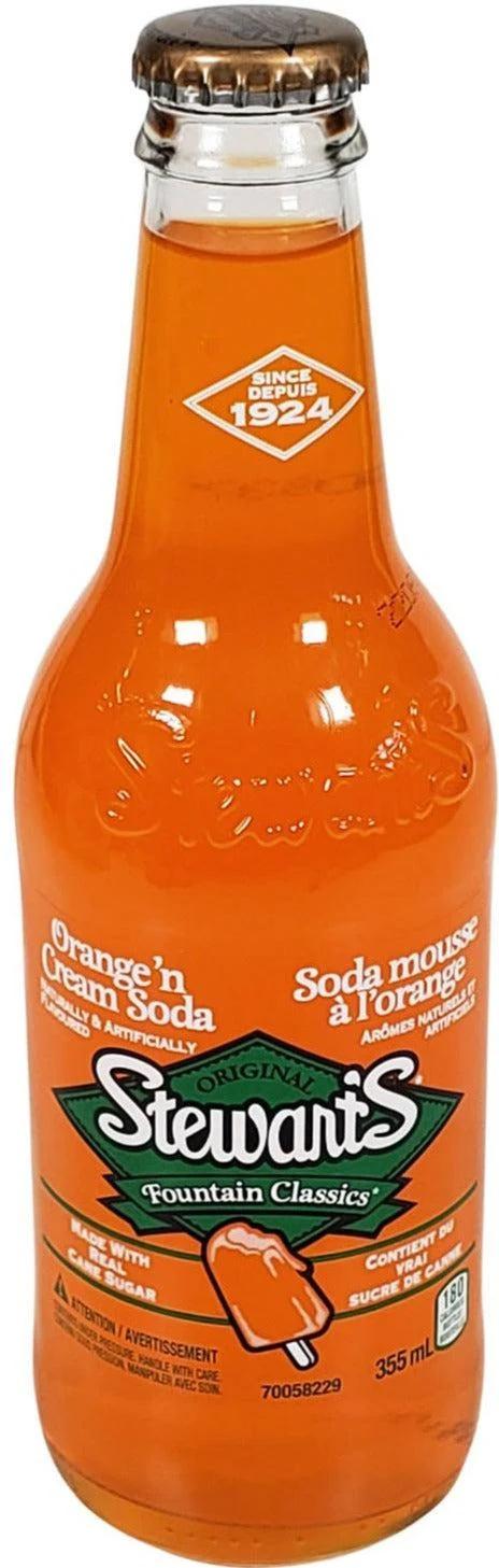 Stewarts - Orange & Cream Soda - Bottles — Case (6 x 4 x 355 ML)