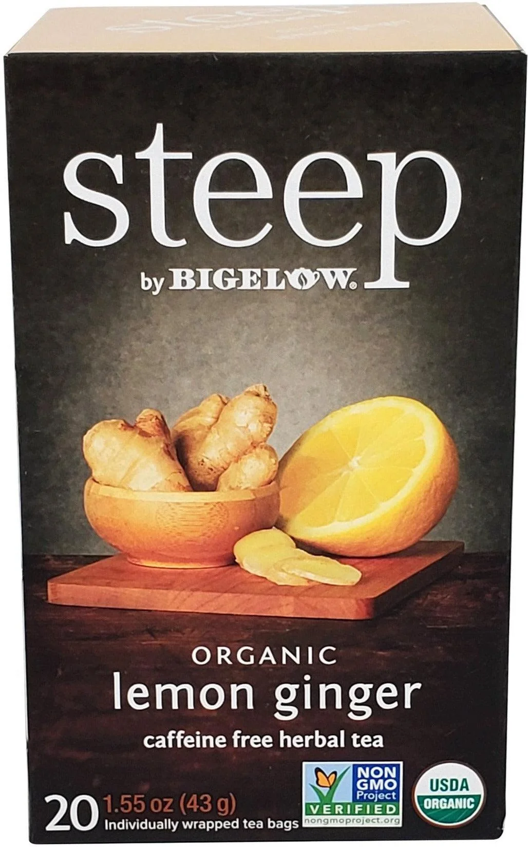 Steep - Tea Bags - Organic - Lemon Ginger — Case (6 x 20 CT)