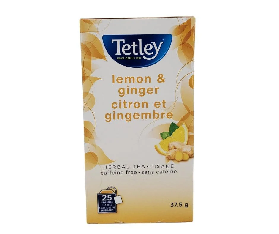 Tetley - Tea Bags - Lemon Ginger — Case (6 x 25 CT)