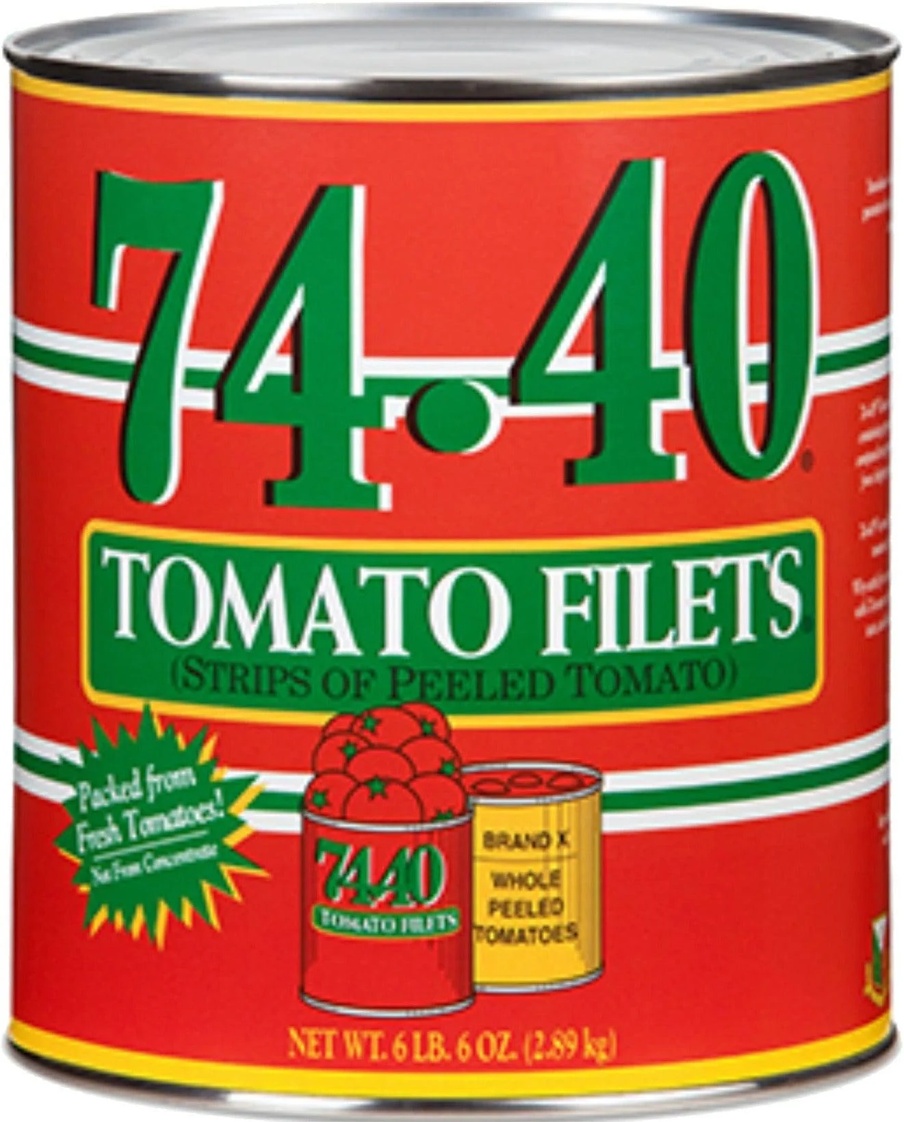 Full Red - Tomato Fillets - Strips of Peeled Tomato - 74.40 — Case (6 x 100 OZ)