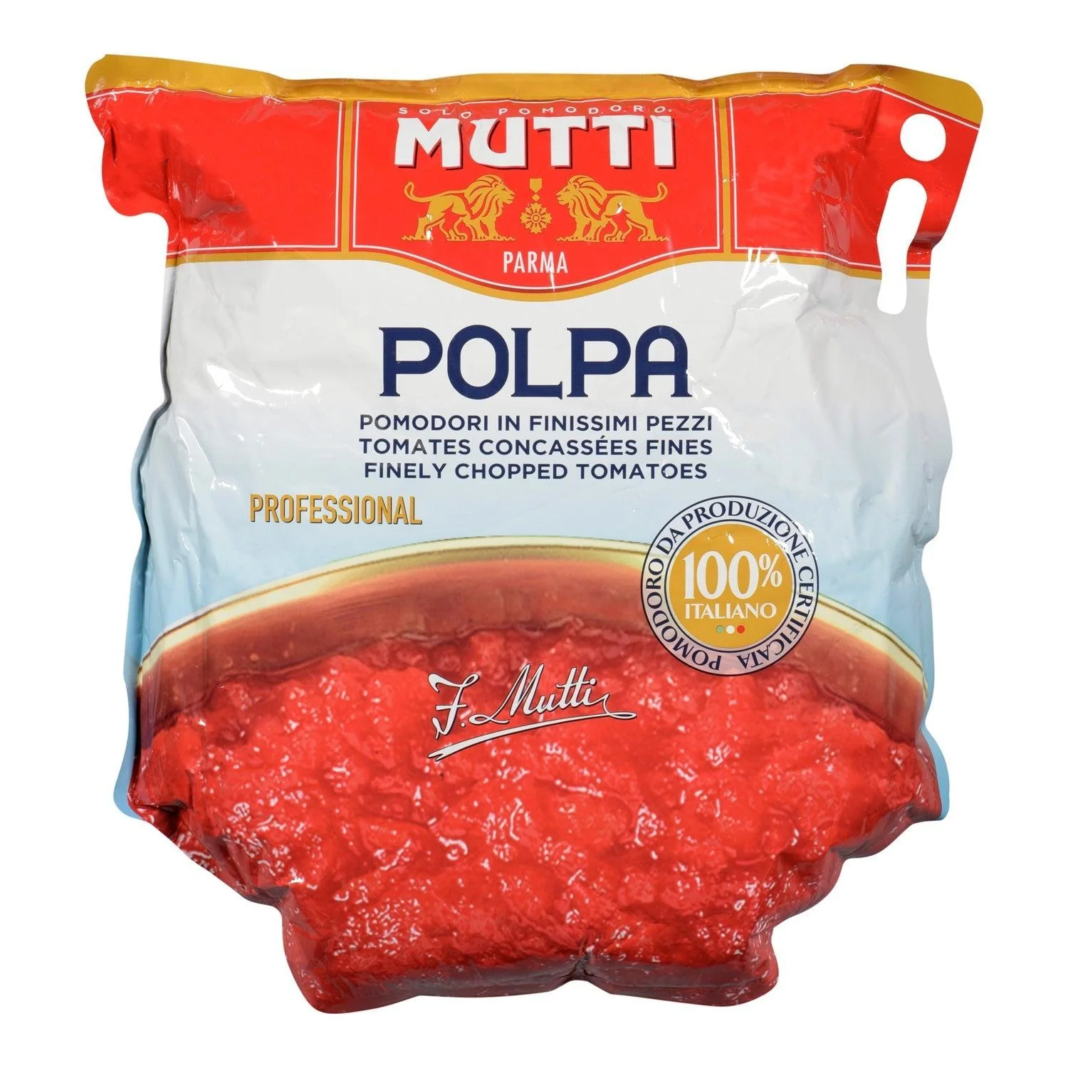 Mutti - Chopped Tomatoes - Polpa - Pouch — Case (2 x 5 KG)