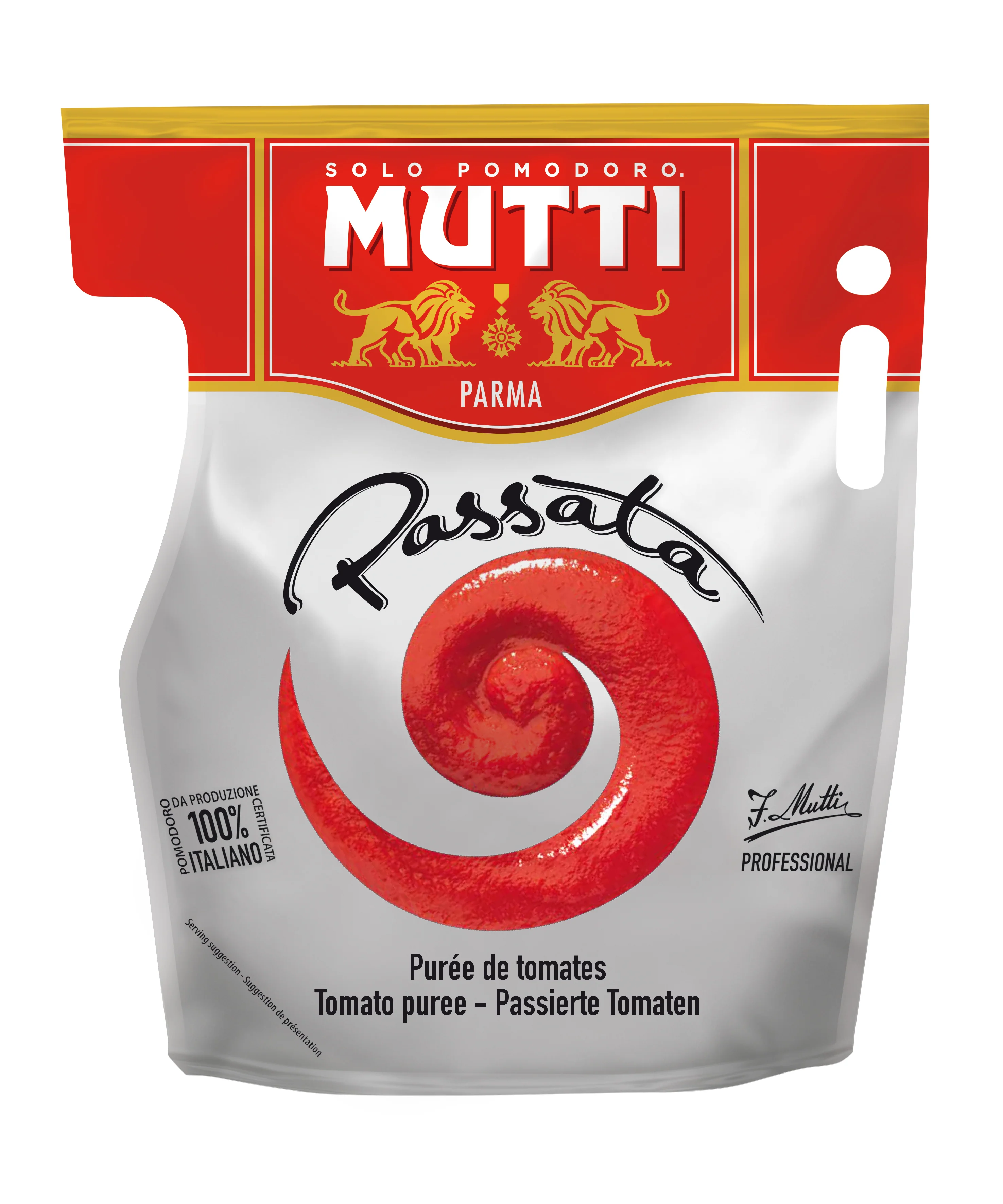 Mutti - Strained Tomatoes - Passata - Pouch - 3kg — Case (3 x 2.84 L)