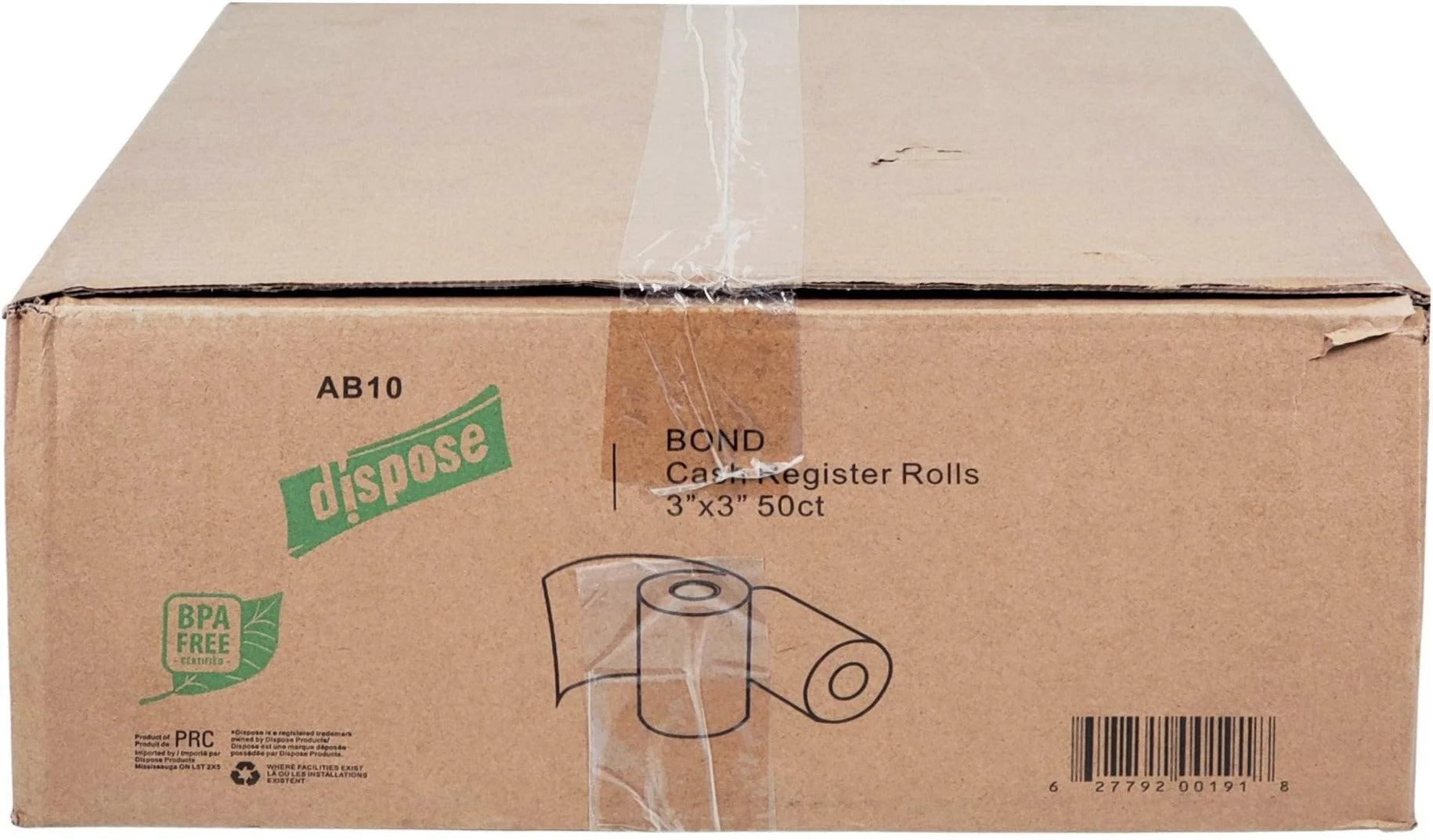 Eco-Craze - 1 Ply - 3" x 155' Bond Rolls - 50CT