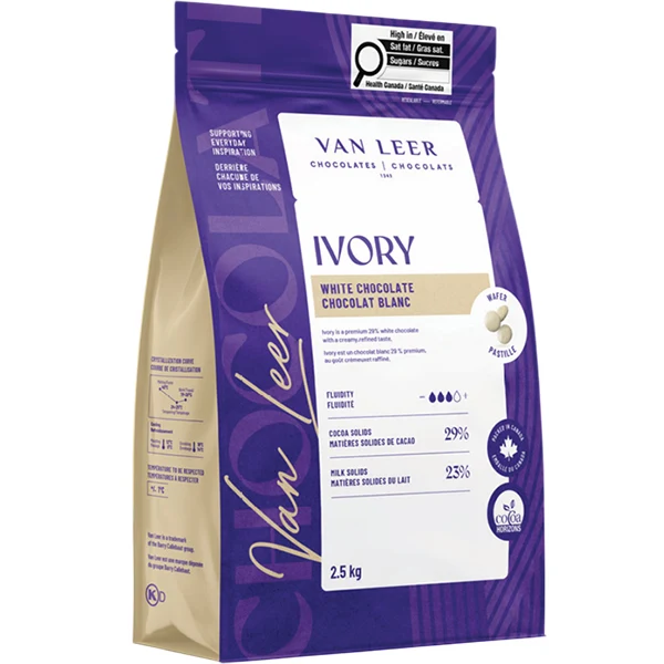 Van Leer - Ivora White Chocolate Wafer 2.5KG
