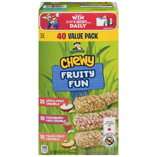 Quaker - Chewy Bars Fruity Fun 40x24 GR