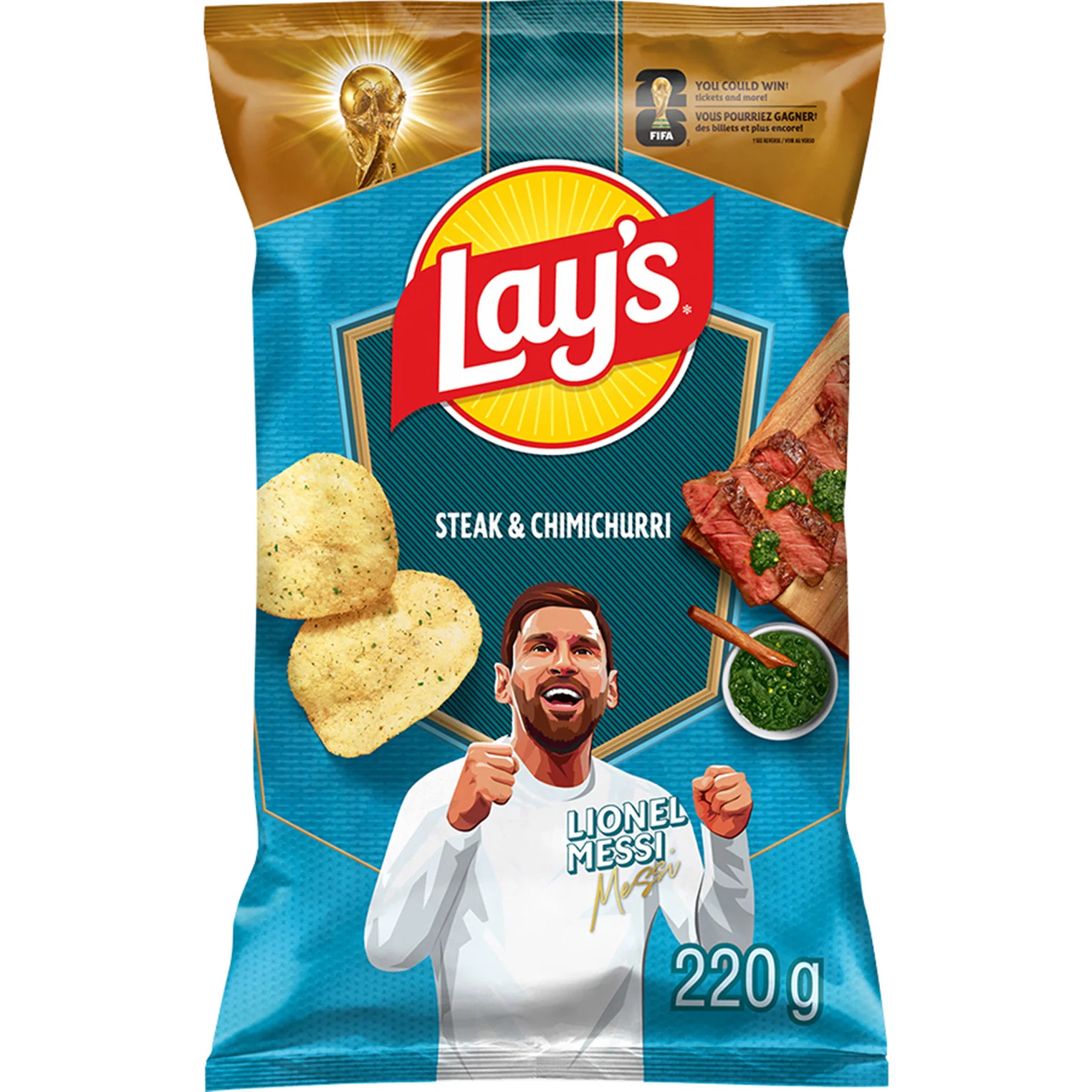 Lays - Steak And Chimichurri Potato Chips 18x220 GR