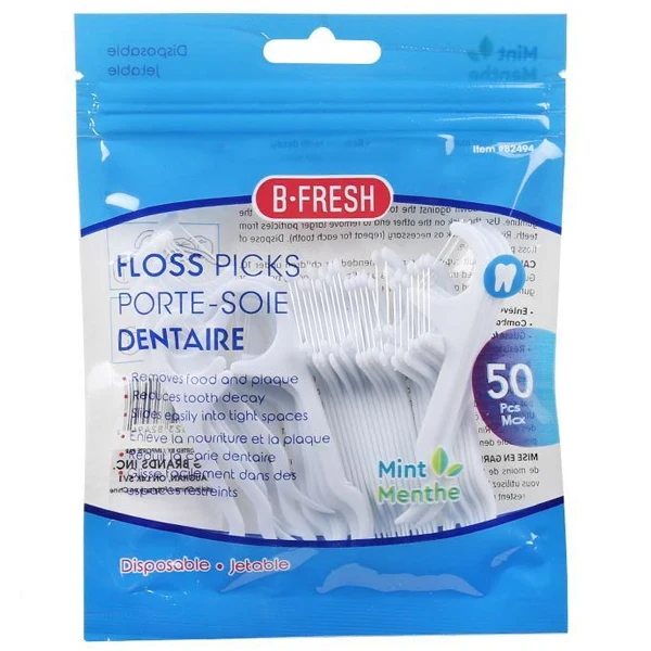 Bodico - 50PC Dental Floss Pick W/Mint EA