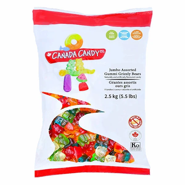 Canada Candy Company - Assorted Gummi Grizzly Bears 2.5KG