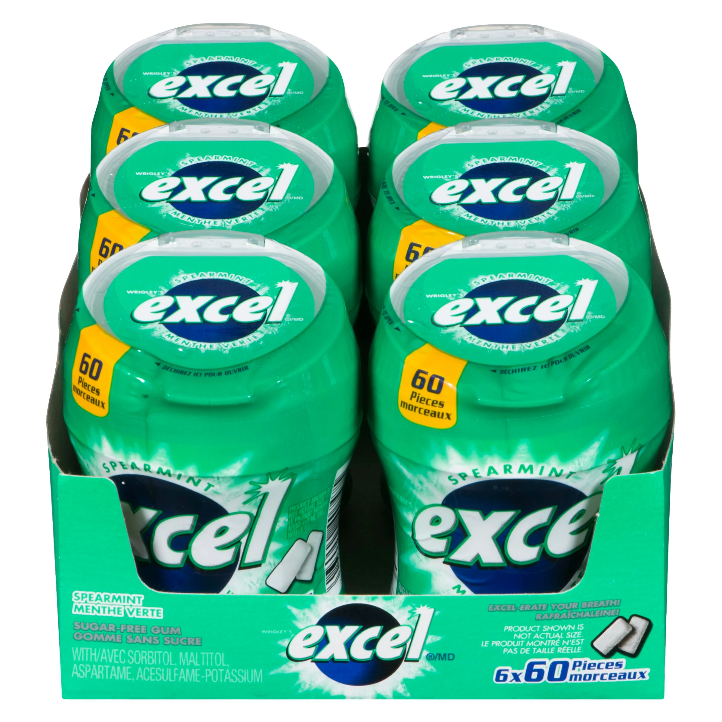 Excel - Spearmint Bottle Gum 6x60 PC