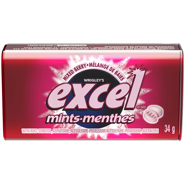Excel - Mints Mixed Berry 8x34 GR