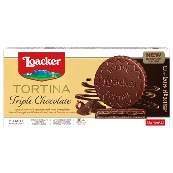 Loacker - Tortina Triple Dark 126GR