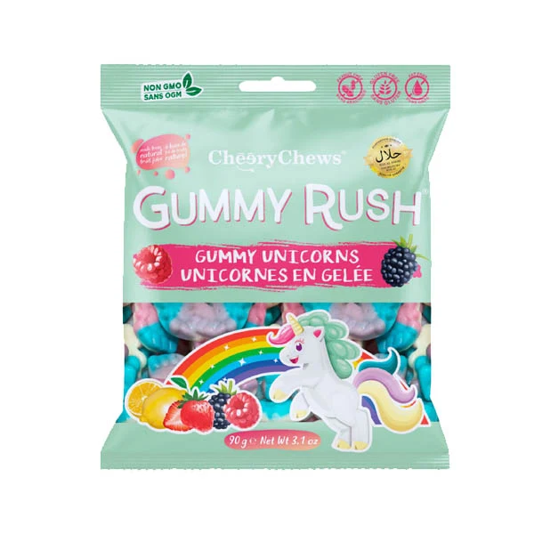 Cheery Chews - Gummy Unicorns Mixed Flavors 90GR