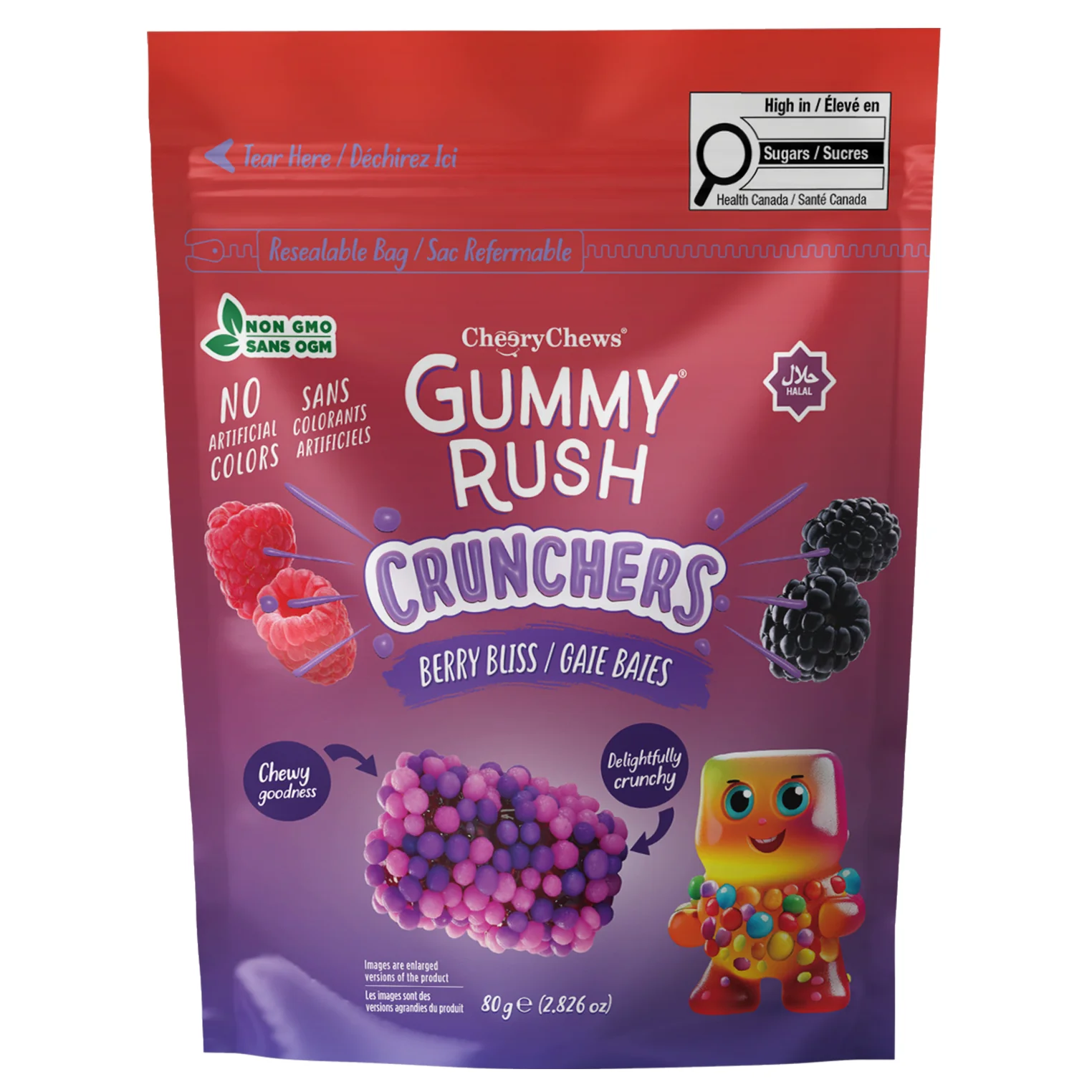 Gummy Rush - Crunchers Berry Bliss 12x80 GR