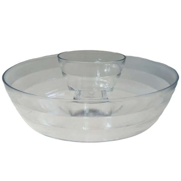 Link - Crystal Chip N Dip Party Bowl W/ Detachable Dipping Cup 2PC