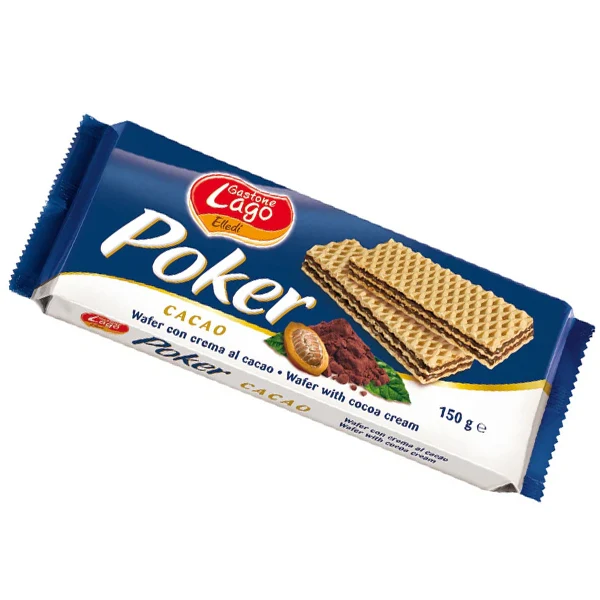 Lago - Poker Wafer Cocoa 150GR