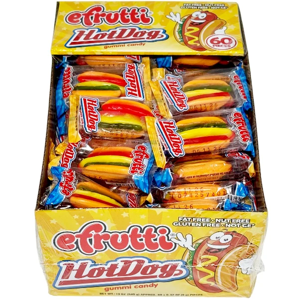 Efrutti - Hot Dog Gummi Candy 60EA