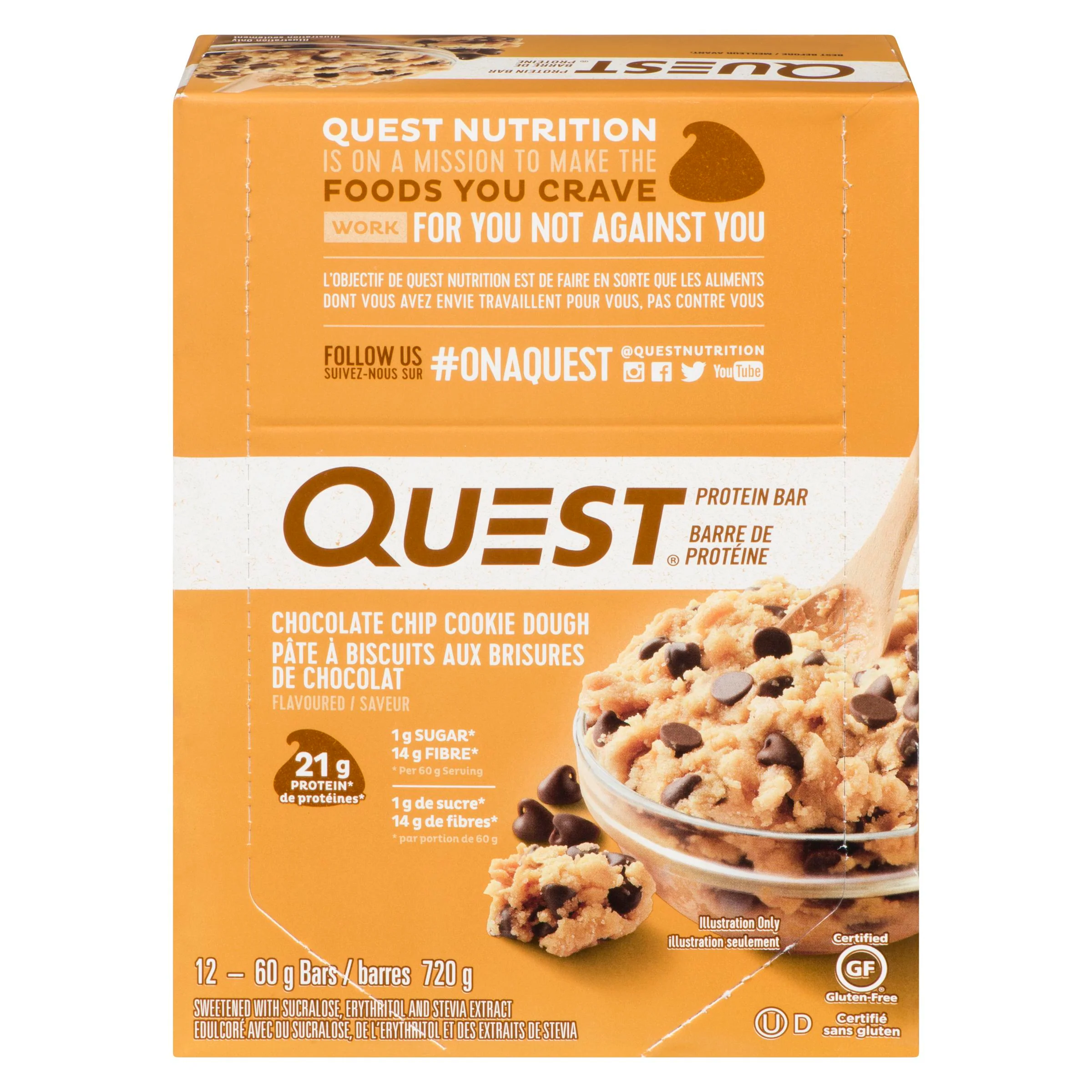 Quest - Choc Chip Cookie Dough 12x60GR