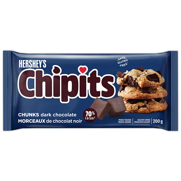 Hershey'S - Chipits Dark Chocolate 70% Chunks 18x200 GR