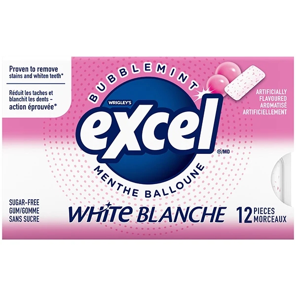 Excel - White Bubblemint 18x12x12EA