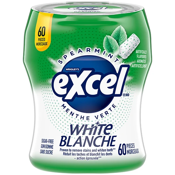 Excel - White Spearmint Bottles 4x6x60EA