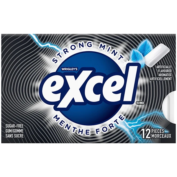 Excel - Strong Mint Gum 18x12x12 EA